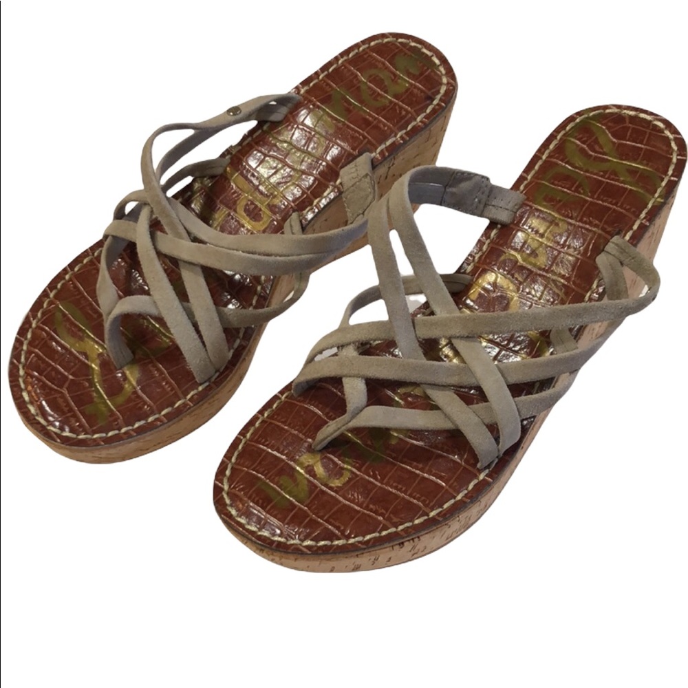 Sam Edelman Cork Wedge Platform Sandals